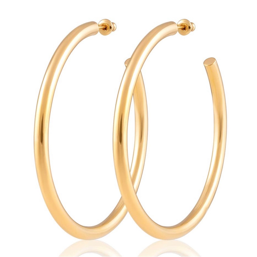 Brand New Medium Gold Hoops